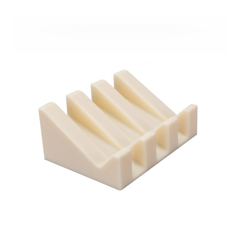New Kitchen Bathroom Anti-slip Sink Tray Creative Washing Table Soap Tray Free Punch Drain Rack Silicone Drain Soap Box 1Pcs