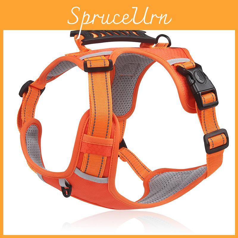 Outdoor Dog Harness With Reflective Material And Adjustable Nylon Strap For Active Pets