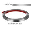 1pc 5m/196.85inStainless Steel Decorative Strip Molding Wall Trim Tape Metal Strips Flexible Self Adhesive Edging Background