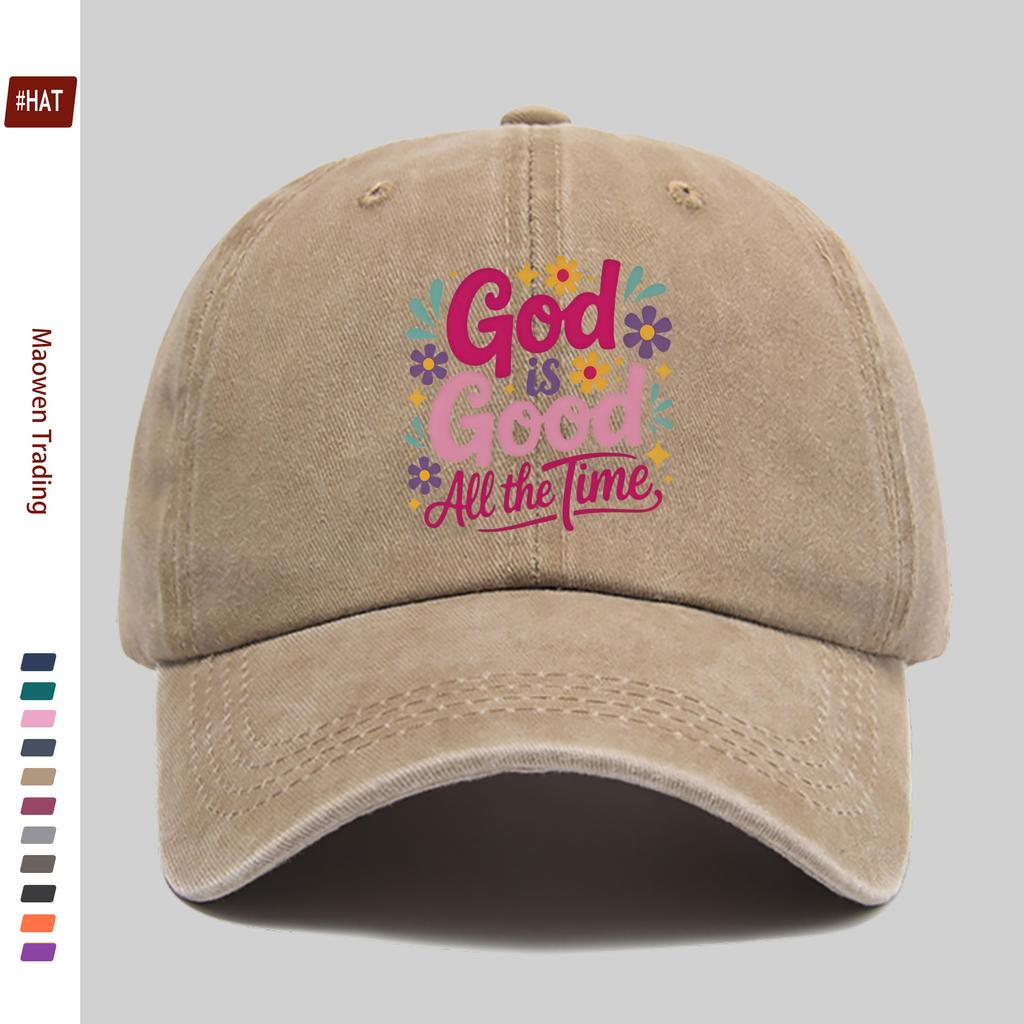 pc God is Good All the Time Pattern Print Baseball Cap Cute and Sexy Design Comfortable Lightweight Truck Driver Decorative