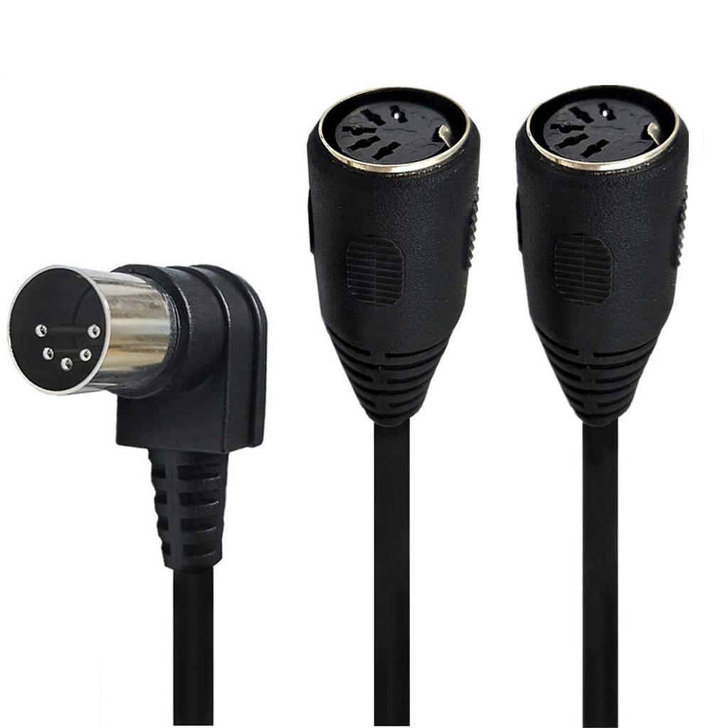 Y Splitter DIN 5Pin Male to Two 5Pin Female Adapter Cable Compactly Design for Professional Audios Equipment Amplifiers