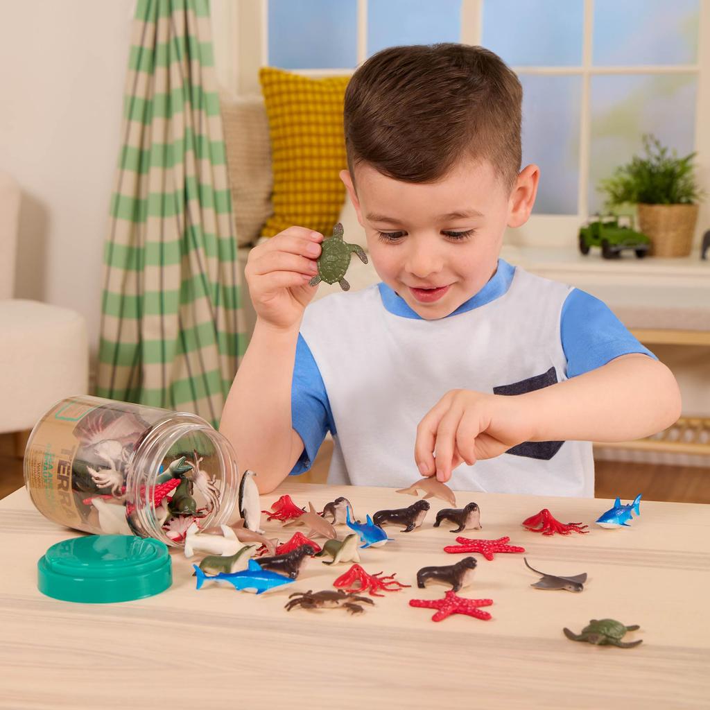 Terra Marine Life Sea Animal World Sea Creature Figurines 12 Types 60 Pieces Set Animal Toys Ages Authentic 3+