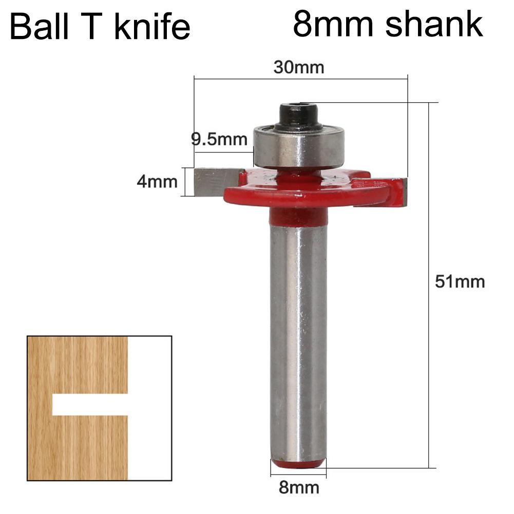 Buy 8mm Shank T Type Biscuit Jointing Slotting Cutter T Slot Joint Wood