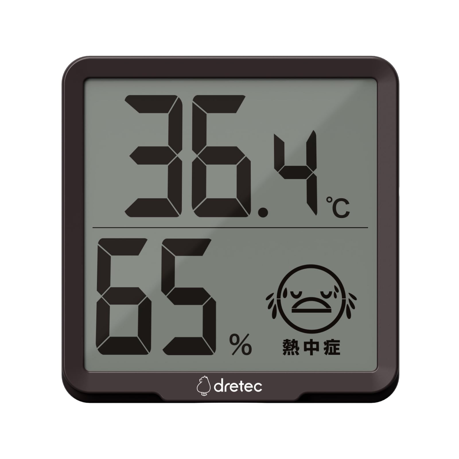 

Dretec Digital Thermometer and Facial Brown Hygrometer, Rithemo, 7cm, Heatstroke, Influenza, Expressions, Thermometer, Hygrometer,