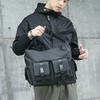 Lässige Wasserdichte Messenger-Umhängetasche mit Großer Kapazität für Herren, Crossbody-Schultasche für Teenager, Outdoor-Mann, Schwarz, Große Reisetaschen