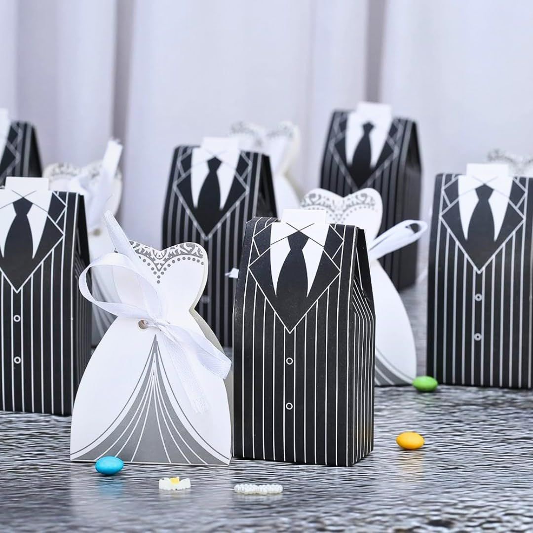 

Шт. (25 шт. Невеста и 25 шт. Жених) Подарочная коробка | Роскошные свадебные комплименты и подарки для гостей | Элегантные коробки для помолвки