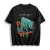 After Party Skeleton Coffin Print Casual Graphic Tee Pure Cotton T-shirt