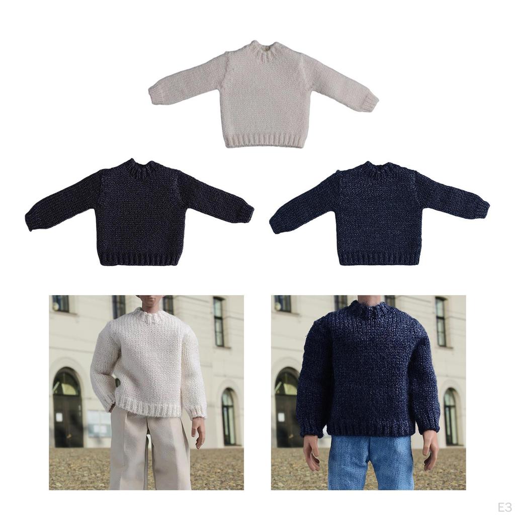 1/12 Action Figure Sweater 6 inch Doll Clothes Long Sleeved Knit Female Clothing