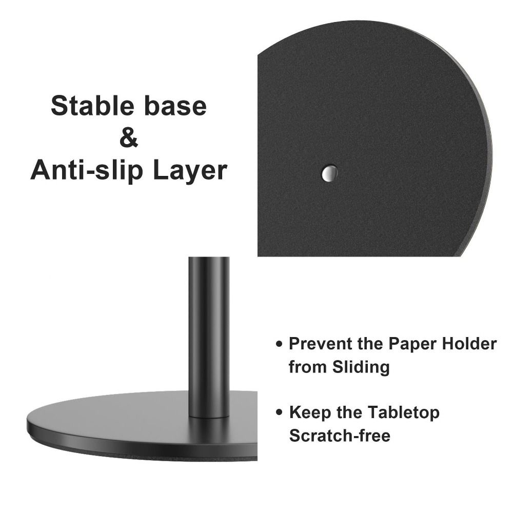 Stainless Steel Paper Towel Stand Non-Slip Kitchen Roll Dispenser Paper Towel Dispenser  Bathroom