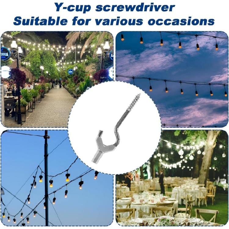 10Pcs Y Shape Cup Hook Installer Wing Nut Driver Bit Mug Hooks Cup Hook Installer for Kitchen Under Cabinet Accessories