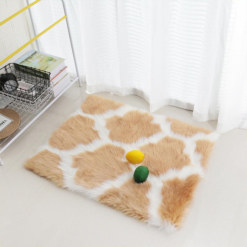 Nordic Luxury Long Pile Carpet: Washable, Printed, Full Coverage for Living Room or Bedroom.