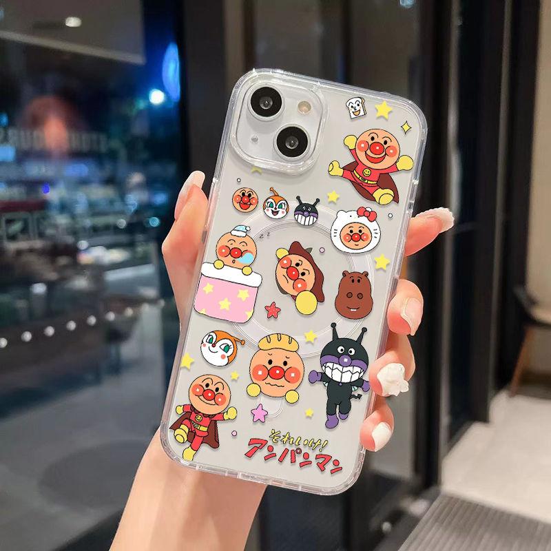 Anime Anpanma Magsafe Magnetic Phone Case For iPhone 17 Air 16 15 14 13 12 11 Pro Max Plus Mini SE 2020 2022 Soft Transparent