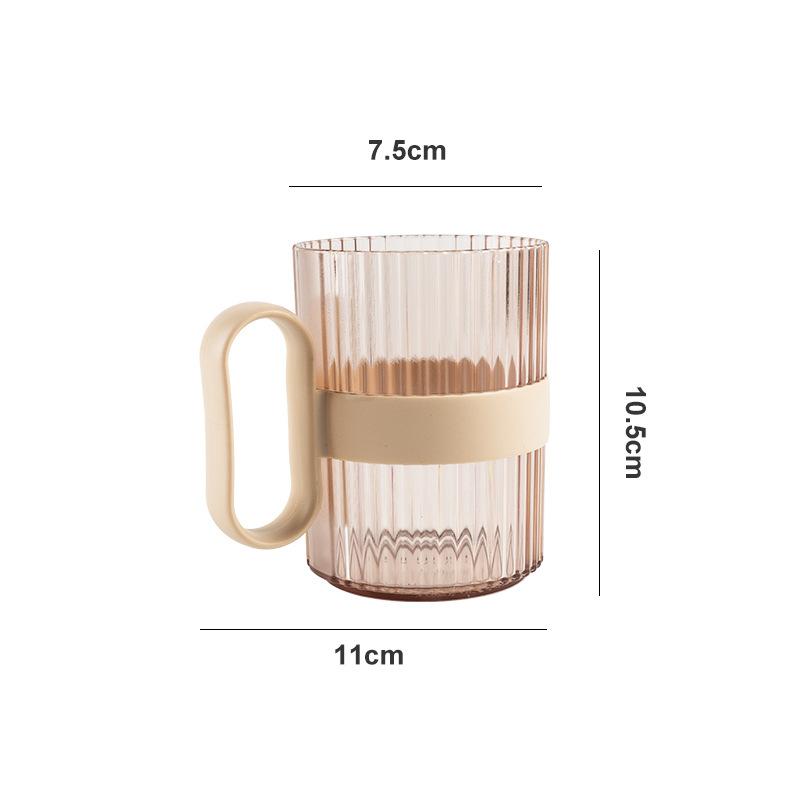 Light Luxury Minimalist Couple's Toothbrush Holder and Water Cup with Handle
