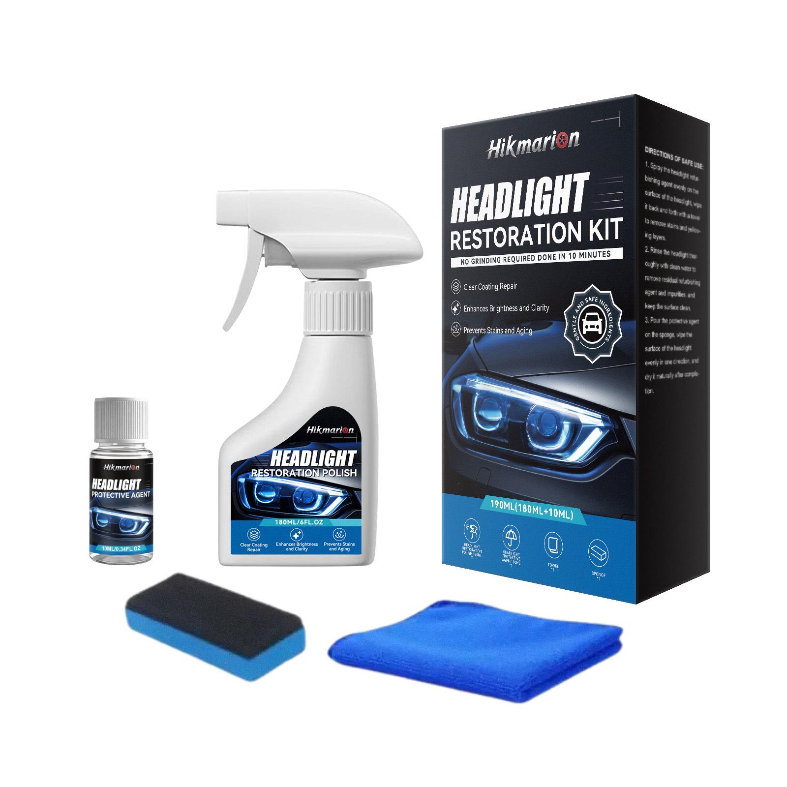 Hikmarion Headlight Polishing Kit for Brightening & Restoring Clear Vision