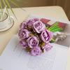 Plastic Artificial Rose Bouquet Luxury Fake Flowers Simulation Rose Flower  Home Living Room Decor
