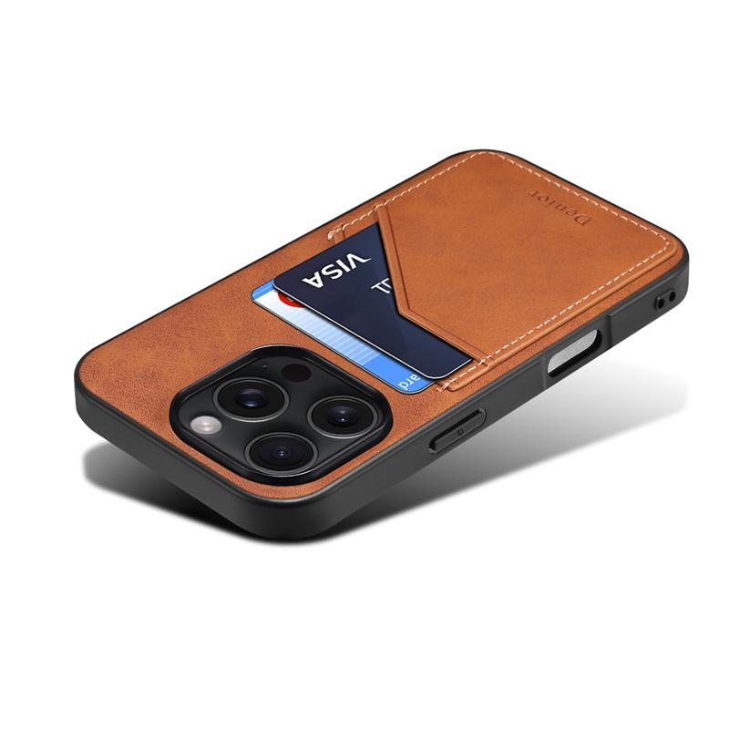 

EUCAGR Luxury Wallet Phone Case Card Holder PU Leather Magnetic Pocket Cover For iPhone 17 Pro Max 17Pro 17E Soft Back Cover For iPhone 17Pro Max коричневий