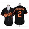 Baltimore Orioles 2 Henderson Baseball Jersey Unisex Fan Edition Cotton Blend Performance Tee Sports Training Casual Wear