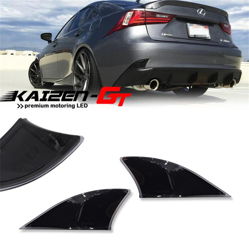 Car Rear Bumper Reflector Tail Brake Light ABS Cover Housings For Lexus IS250 IS300 IS350 IS200t IS-F 2014-2020 No Bulb/Socket