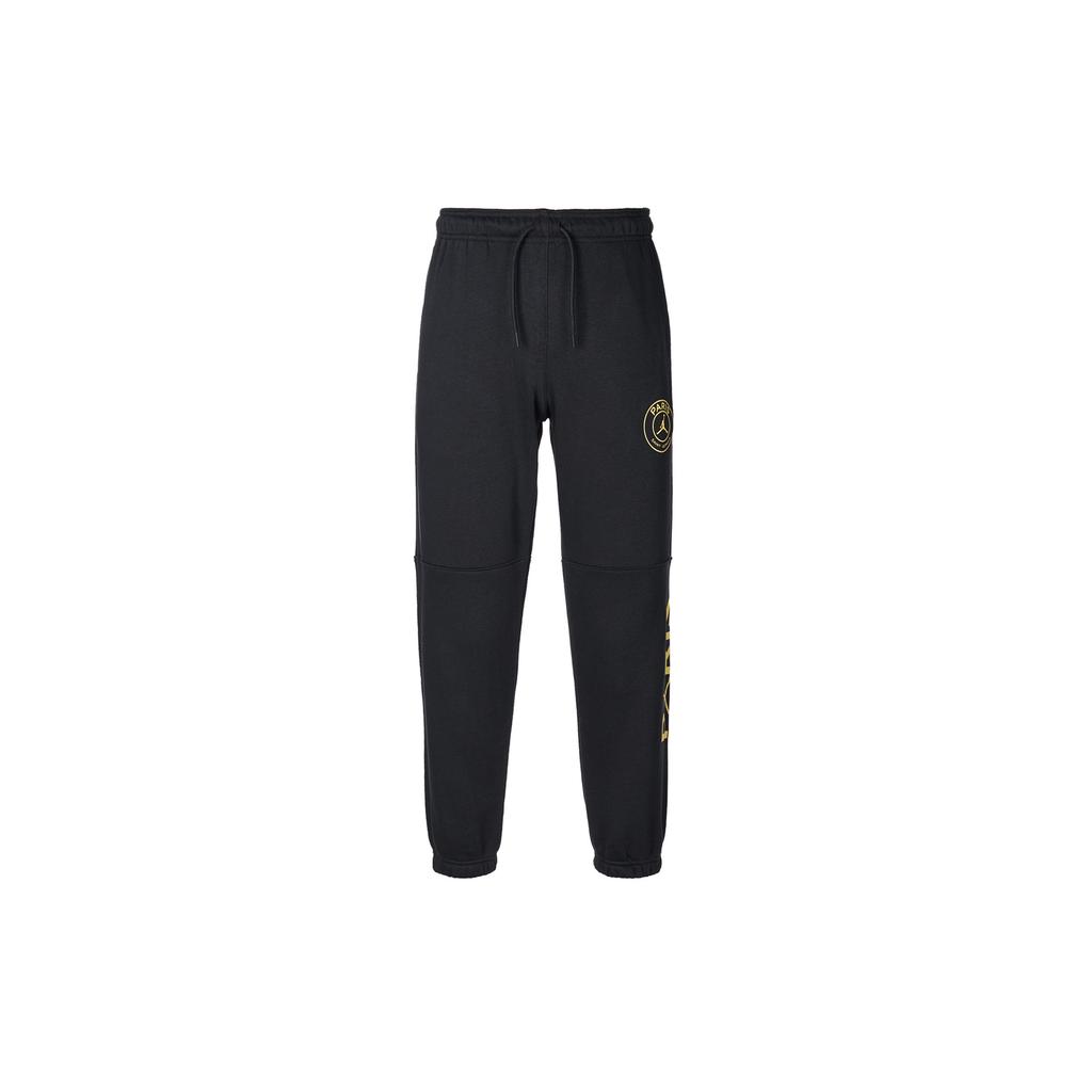 Jordan X PSG Brooklyn SS24 Paris Saint-Germain Alphabet Drawstring Casual Joggers With Velvet Lining Women Bottoms Black FN5179-010
