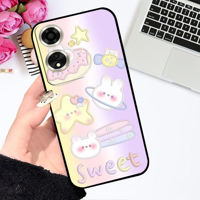 

For OPPO A79 5G Case For OPPO A79 Cover Funda Coque Flower Painted Cartoon Silicone Soft TPU Phone Bumper For OPPO A79 5G Covers For OPPO A79 5G