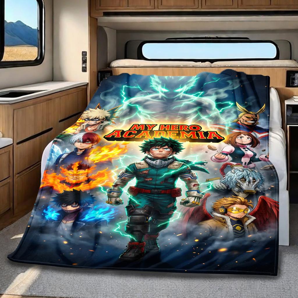 Hero Academia Anime Blanket Soft Comfortable All Seasons Suitable Sofa Office Nap Travel Festive Gift