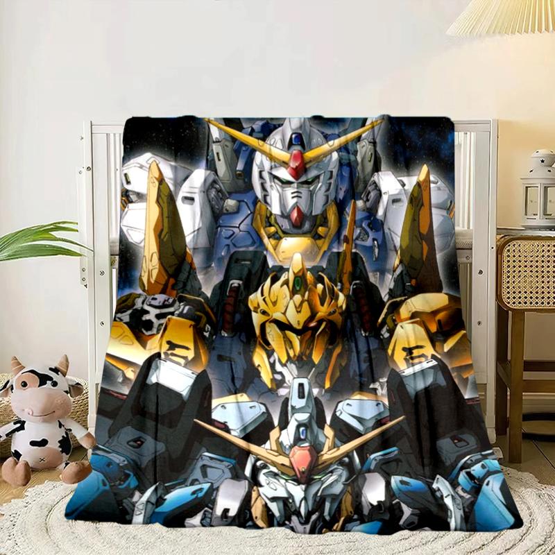 Robotic Warrior Design Blanket Flannel Blanket for Bed, Sofa, Camping, Hiking, Picnic Essentials, Gift for Family Fan Gifts