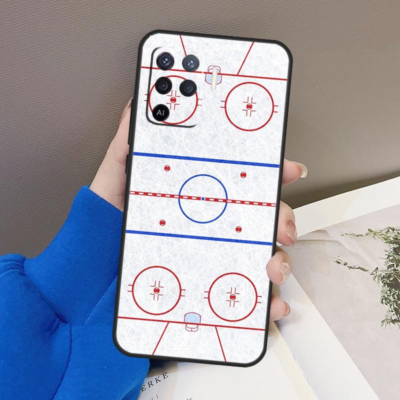 Ice Hockey Rink Sport Case For Oppo A77 A57 A17 A60 A80 A40 A74 A54 A94 A78 A98 A18 A38 A58 A96 A76 A16 A15 A5 Pro