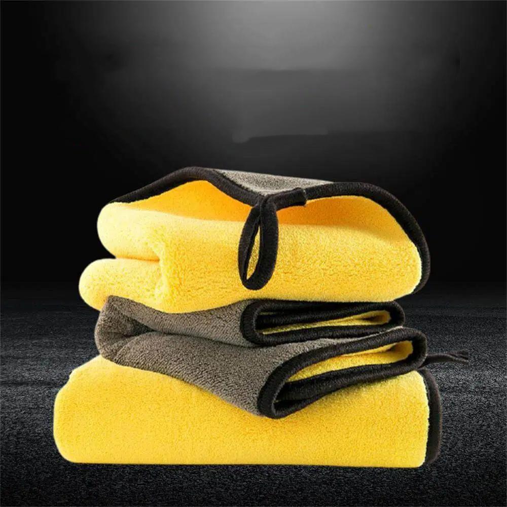 2Pcs Reusable Microfiber Cleaning Towel Thicken Soft Drying Cloth Car Body Washing Towels Household Cleaning Towels 30/40/60cm