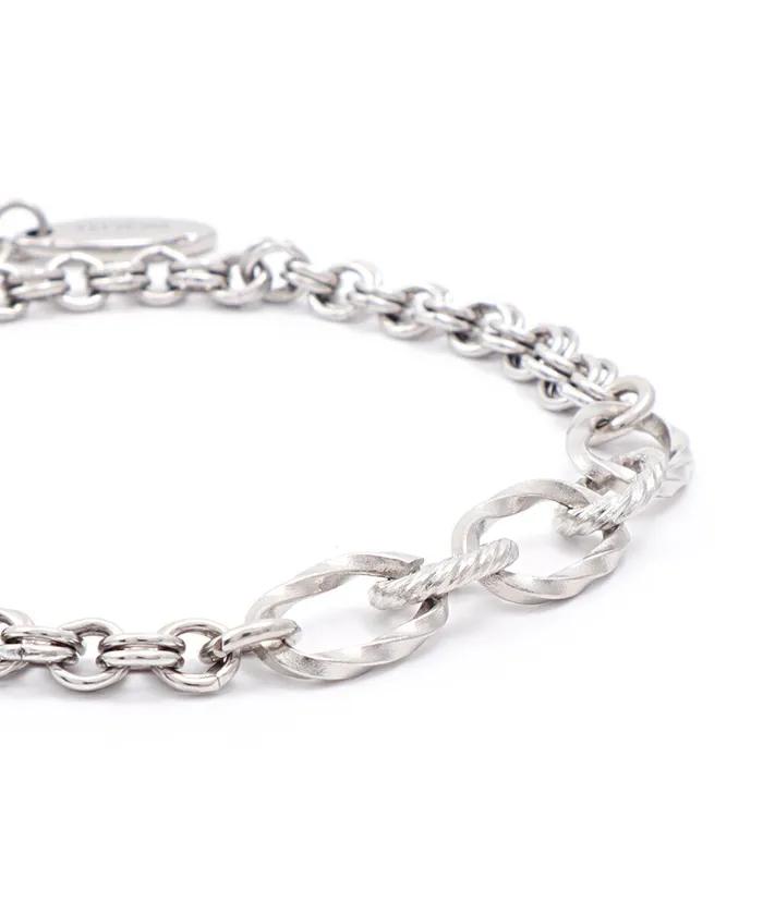 Vintage Chain Layered Bracelet (PLT-BR-082_SV)