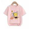 Potdemiel Summer New SpongeBob SquarePants Kids 100 Cotton TShirt Comfortable and Breathable for Boys and Girls