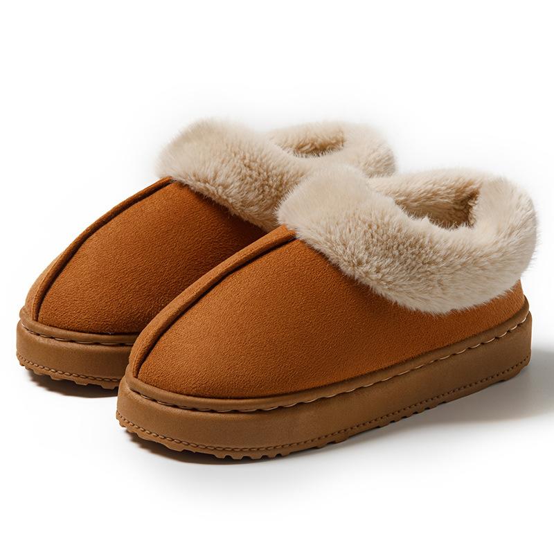 Bag Heel Wool Cotton Slippers Winter Wear High-top Thick-soled Plush Snow Boots Integrated Thermal Cotton Slippers