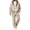 Men's Color Block Striped Athletic Tracksuit Set for Running and Casual Wear, Fall Winter