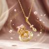 1Pcs Fashion Girls Gift Accessories Cute Sweet Opening Cup Shape Pendant Necklace For Women Gold Color Copper Alloy Jewelry