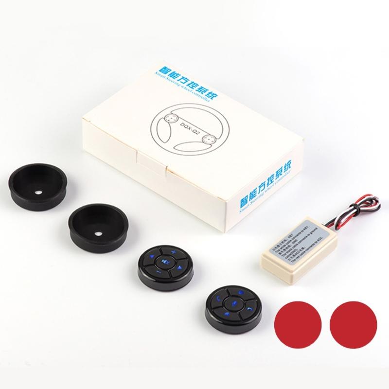 Wireless Car Steering Wheel Control Switch Easy Installation Backlit Buttons 10m Remote Range for Multimedia Navigation