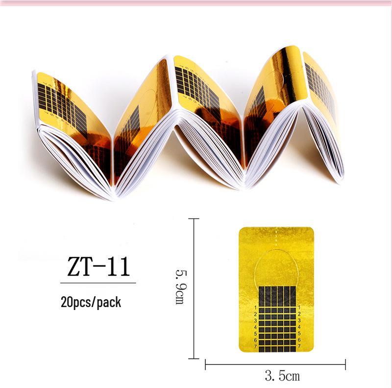 Nail Extension Paper Forms - Square Butterfly UV Gel & Acrylic, 20 To 100 Pcs