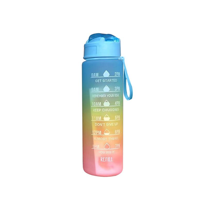 2 Liter Sports Water Bottle with Straw Men Women Fitness Water Bottle Outdoor Cold Water Bottlesc With Time Marker Drinkware New