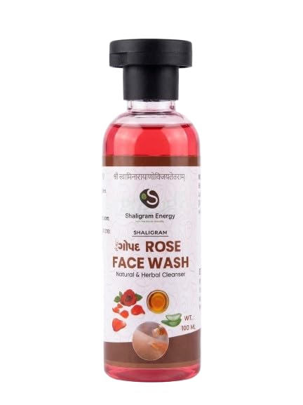 Энергетический Очищающий Гель для Лица Shaligram Energy Rose, Натуральное и Травяное Средство для Умывания, 100 мл