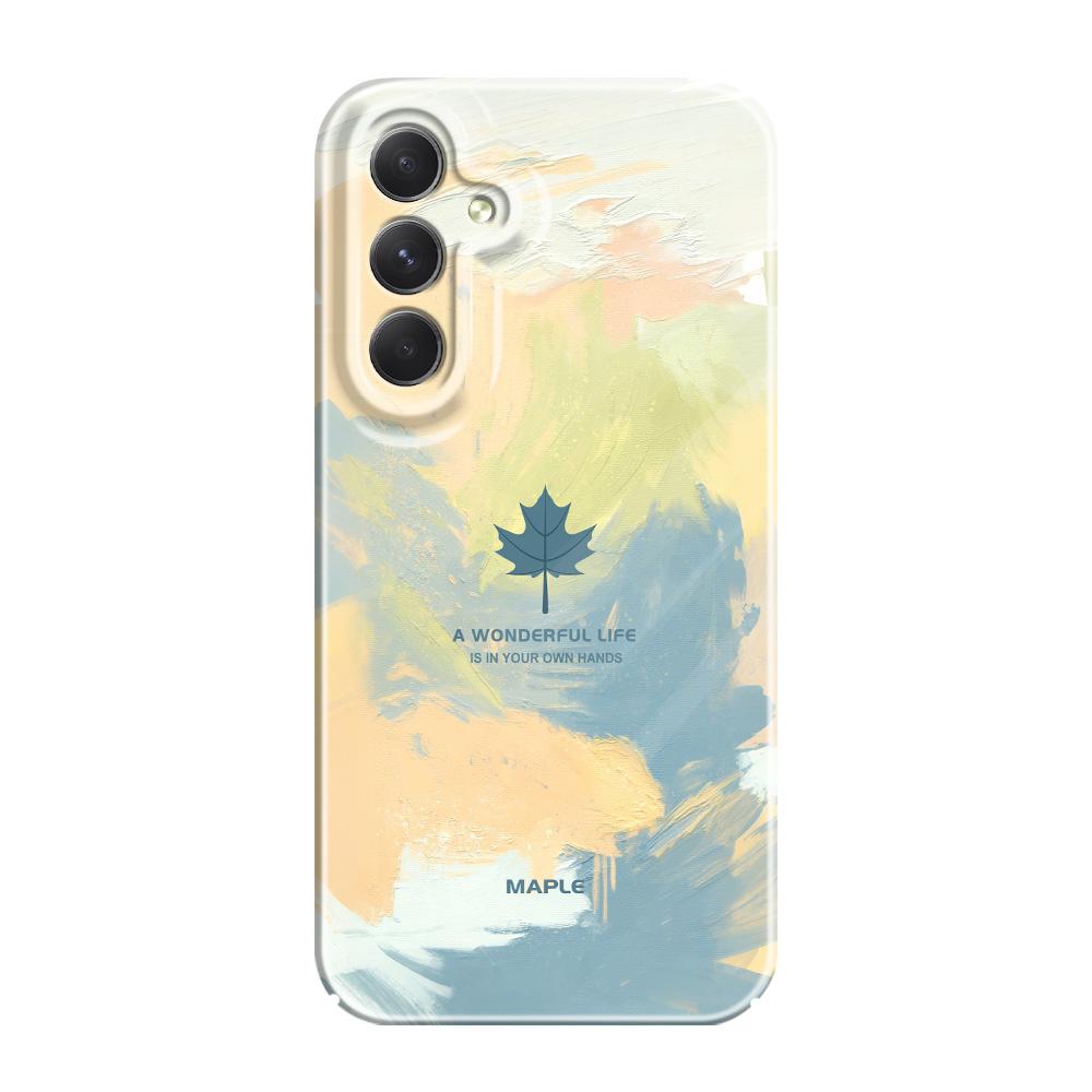

Colorful Maple Leaf Phone Case For Samsung Galaxy A54 A34 A24 A14 A04 A73 A53 A33 A23 A13 A72 A52 A32 4G 5G Film Hard Cover Samsung A13 5G