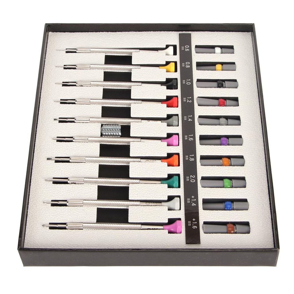 10Pcs Watch Screwdriver Set 8 Sizes Slot and 2 Sizes Cross Stainless Steel Watch Screwdriver Tools