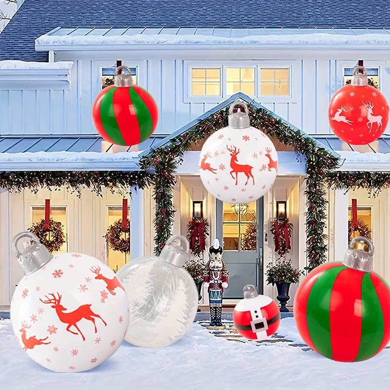 Natale Divertente Esterno Decorativo Atmosfera Ornamento Pendente Palloncino Gonfiabile Casa Festa