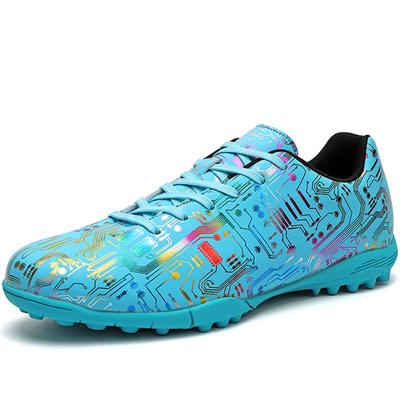 Football Shoes Men/Women's Football Boots Rubber Soft Bottom Short Interior and Outside Artificial Lawns Children Leather Football Sneakers