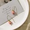 Wedding Tulip Dangle Korean Style Earrings Women's Earrings Tulip Earrings Long Hook Earrings