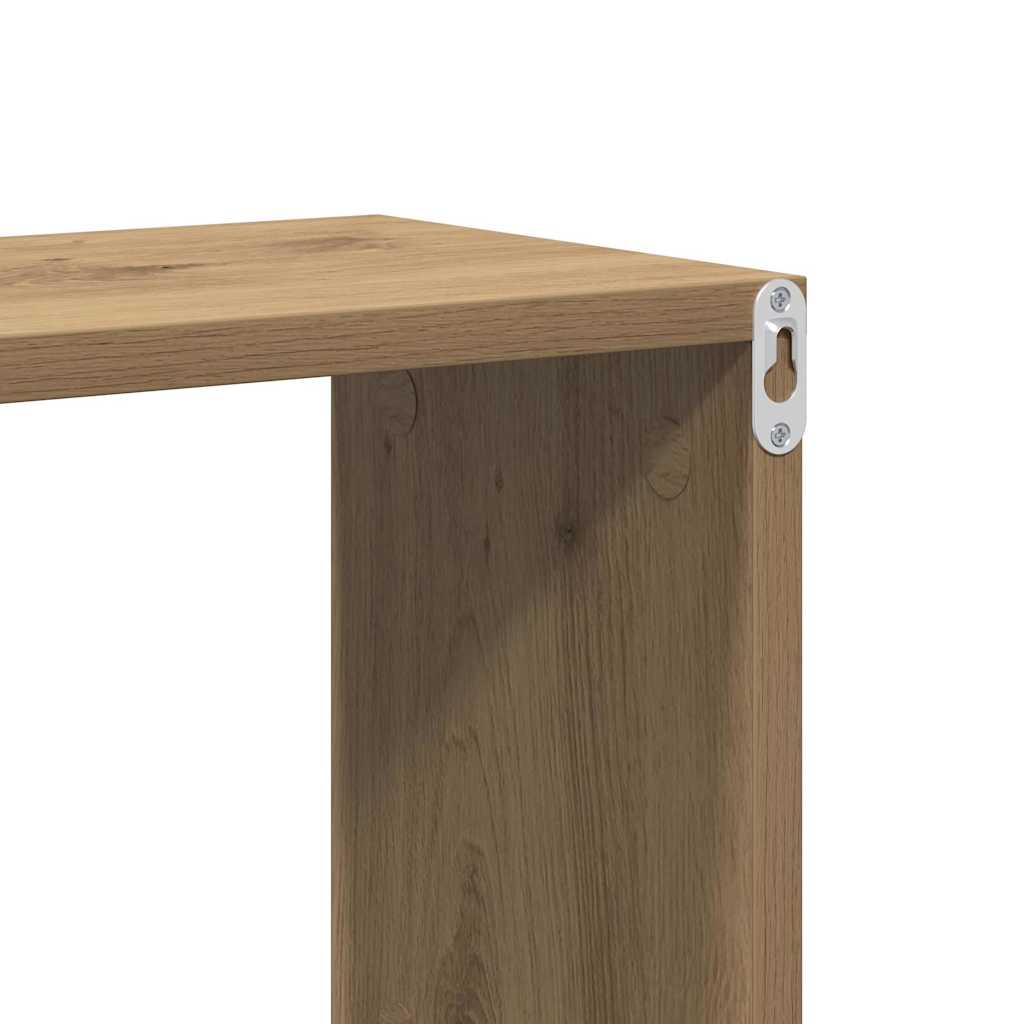 Wall Mounted Shelf with Shelf Brown Wood Based Material