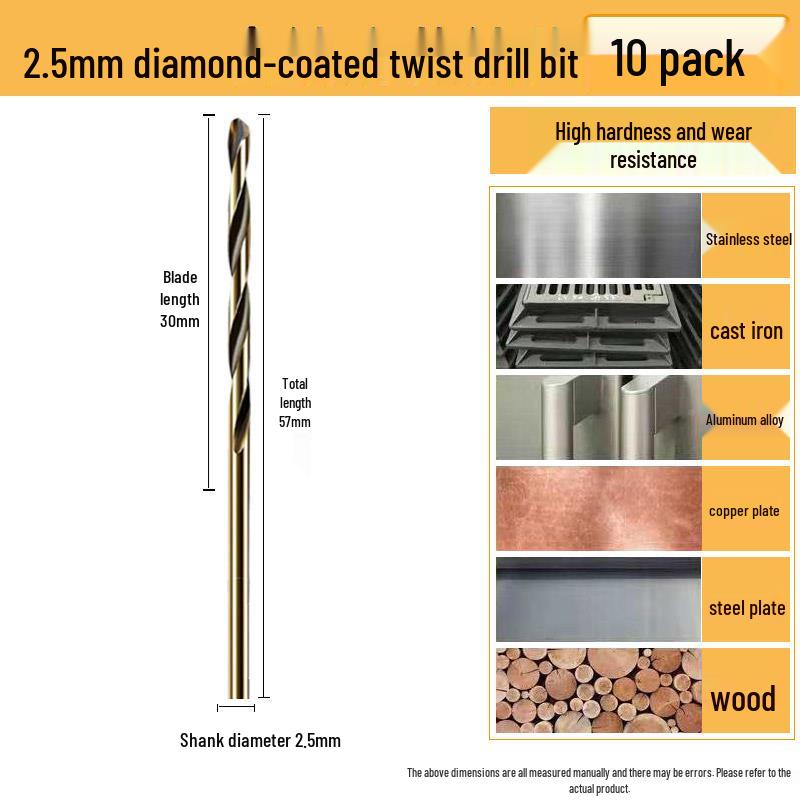 High-Strength Cobalt Stainless Steel Twist Drill Bit with Straight Shank