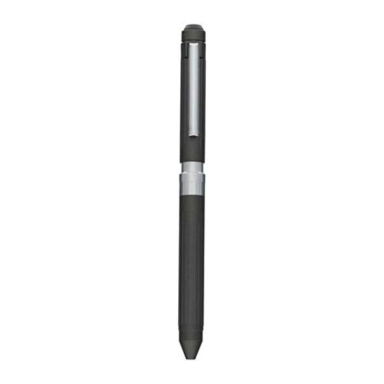 Zebra Sharbo X ST5 Multi-Function Pen, Dark Silver (SB15-DS) - Customizable, Diamond Cut Display Ring, Elastomer Grip, Sharp Knock, Rotating Clip,