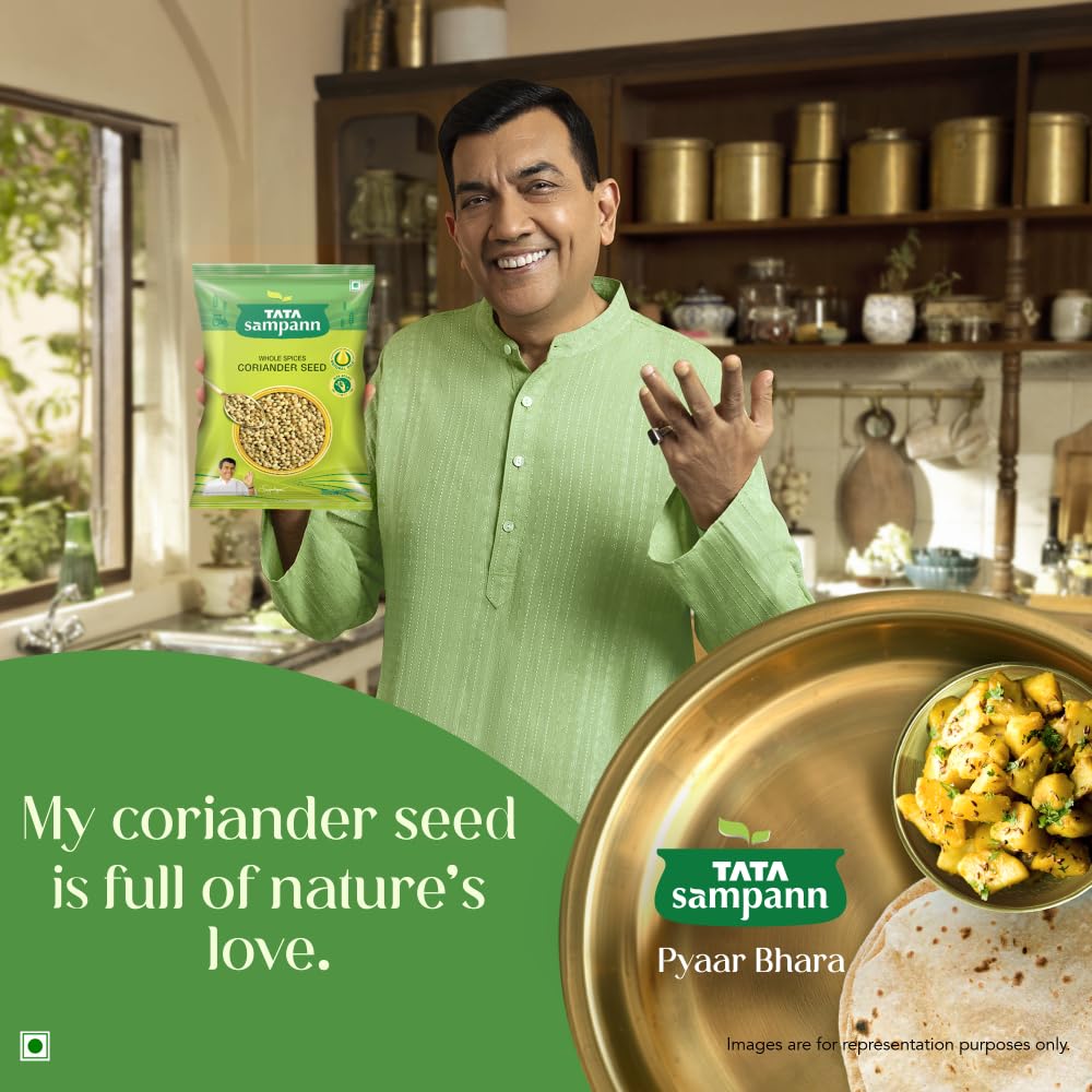 Tata Sampann Whole Coriander Seeds Dhaniya Rich Aroma Natural Oils For Curries Chutneys 100g Pack