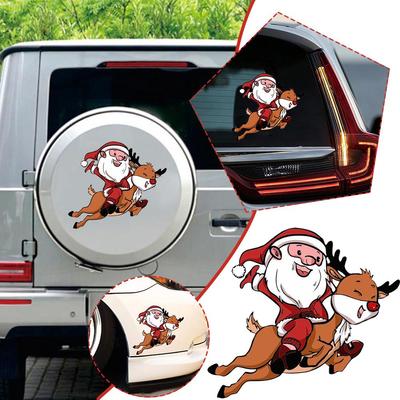 Merry Christmas Cr Wall Stickers Fashion Santa Claus PVC Home Decor New Car Window Decoration Room Year Accessor Vinyl Remo W6G1