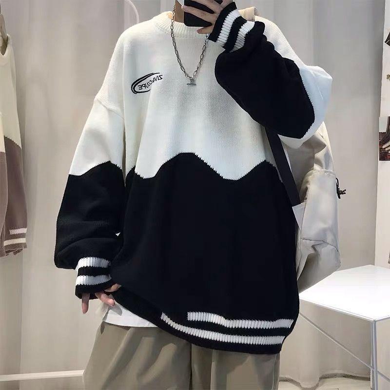 

Свитер Мужской Свободный Новый Мужской Пиджак Тренд Базовая Рубашка XL чёрный