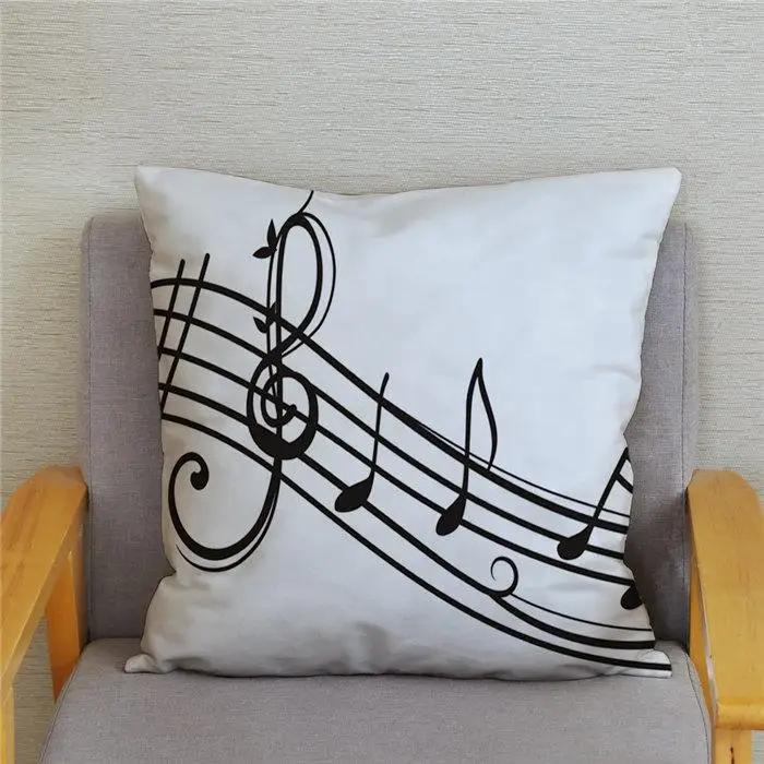 Music Notes Pillowcase Soft Cotton -Unique Piano Key Design for Music Lovers Comfortable and Stylish Perfect Gift for Home Decor