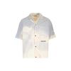 Logo Print Polo Button Short Sleeve Shirt Men Shirts White 801512393-V0040